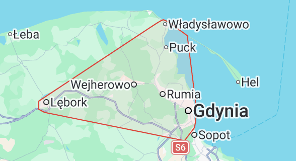 obszar działania gdynia, lębork,władysławowo