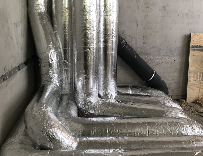 Montaż instalacji wentylacji mechanicznej z rekuperacją w domu jednorodzinnym w Gdańsku.